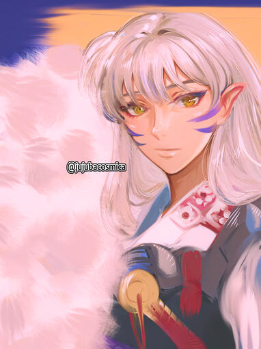 Ilustração (busto) - Sesshoumaru